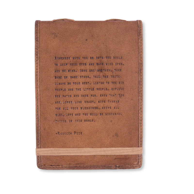 Sugarboo Large Remember When Leather Journal - 7"x9.75"