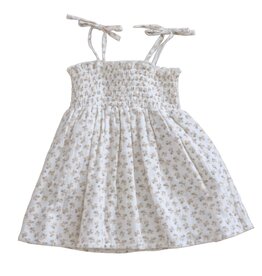 Viverano Elena Floral Smocked Baby Dress + Bloomer Mustard