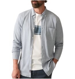 Faherty FOR HIM COASTLINE KNIT SHIRT OCEANSIDE BLUE
