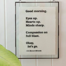 Sugarboo Good Morning (Lin-Manuel Miranda) Handmade Paper Print - 12"x16"