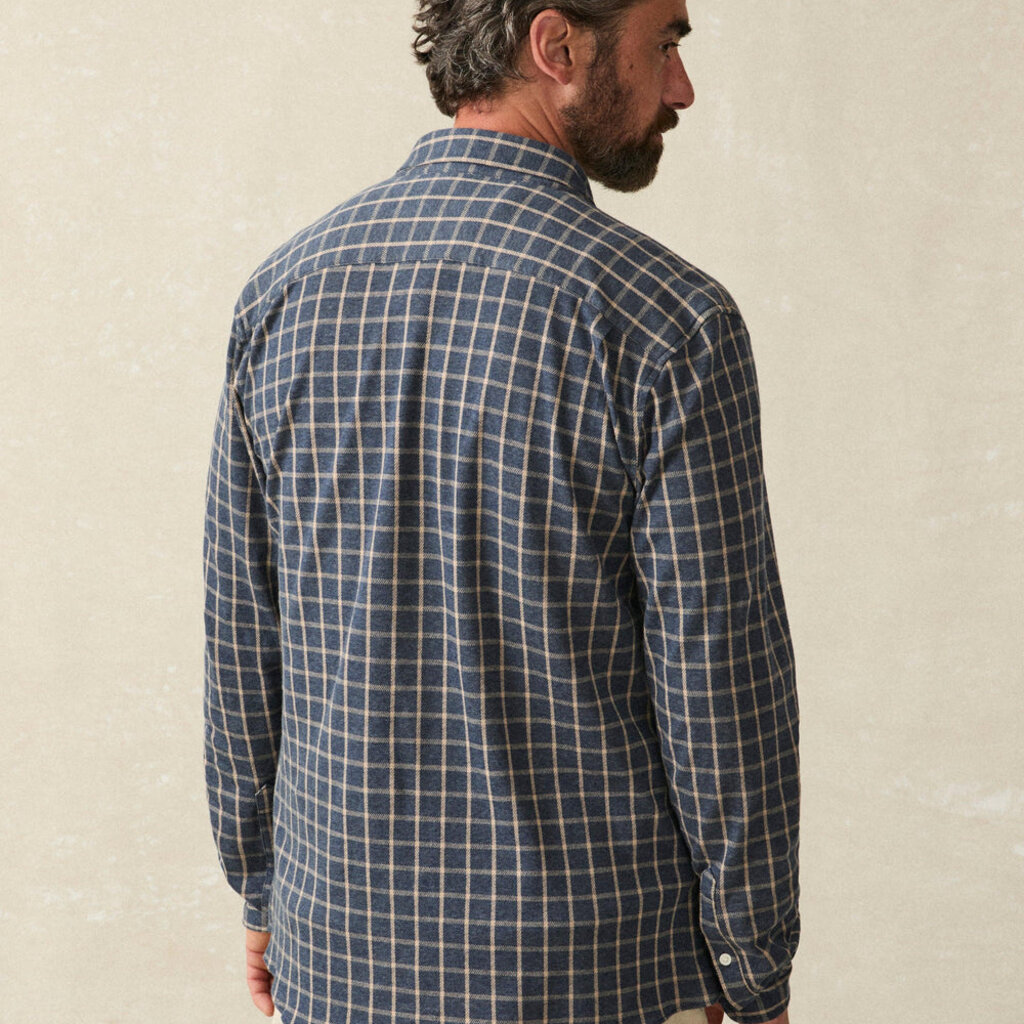 Faherty FOR HIM COASTLINE KNIT SHIRT TWIGHLIGHT CHECK