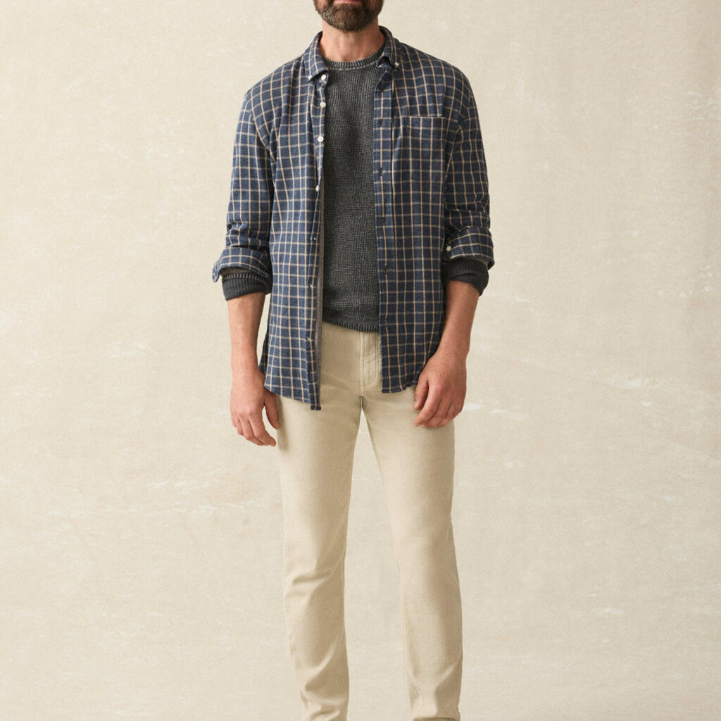 Faherty FOR HIM COASTLINE KNIT SHIRT TWIGHLIGHT CHECK