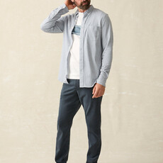 Faherty FOR HIM COASTLINE KNIT SHIRT OCEANSIDE BLUE