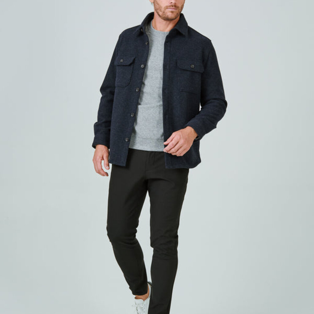 7DIAMONDS GENERATION BRUSHED SHACKET NAVY