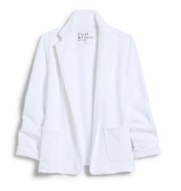 Frank & Eileen DUBLIN KNIT BLAZER TRIPLE FLEECE WHITE
