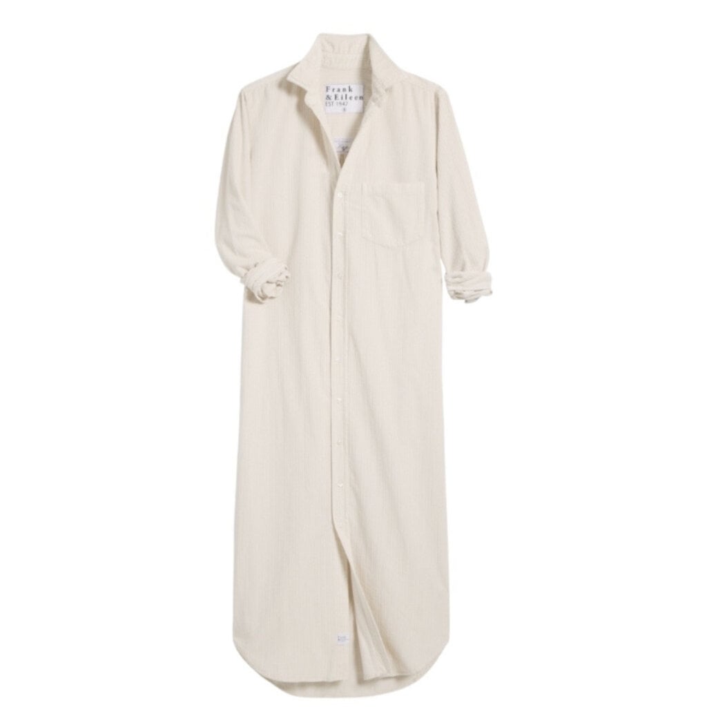 Frank & Eileen RORY Maxi Shirtdress VINTAGE WHITE