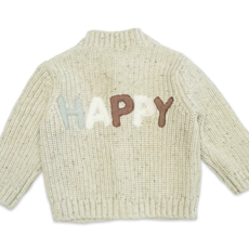 Viverano HAPPY Chunky Knit Slouchy Baby Pullover Sweater SPECKLED LINEN