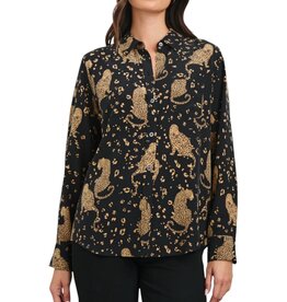 Rails KATE BLOUSE NOIR LEOPARD