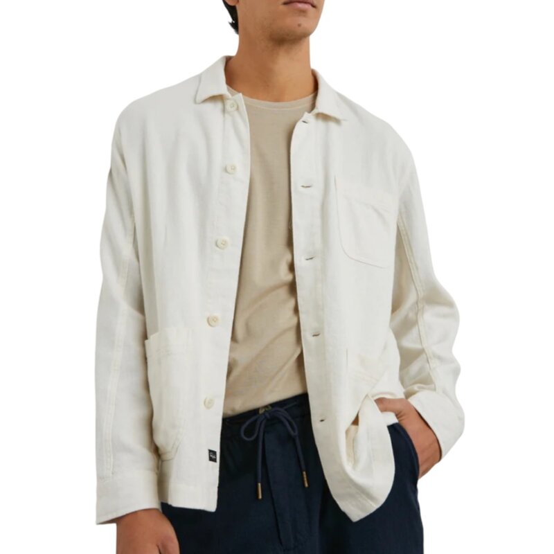 RAILS FOR HIM BURR SHIRT JACKET DENIM WHITE