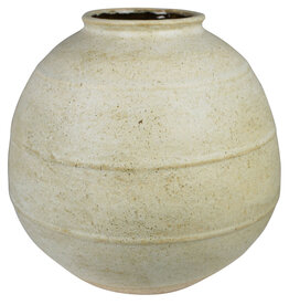 Umbria Round Vase, Ceramic, White