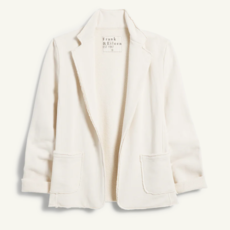 Frank & Eileen DUBLIN KNIT BLAZER TRIPLE FLEECE VINTAGE WHITE