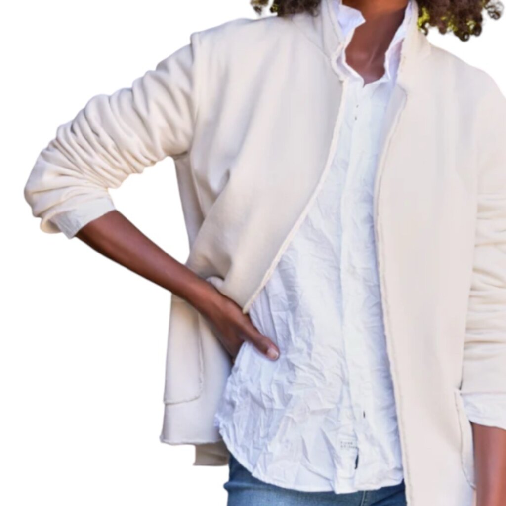 Frank & Eileen DUBLIN KNIT BLAZER TRIPLE FLEECE VINTAGE WHITE