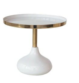 9-3/4" Round x 9-1/4"H Enameled Metal Pedestal