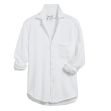 Frank & Eileen Eileen TRIPLE FLEECE Relaxed Button Up WHITE