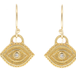 Lulu SEVA YELLOW BRONZE HOOP W DIAMOND