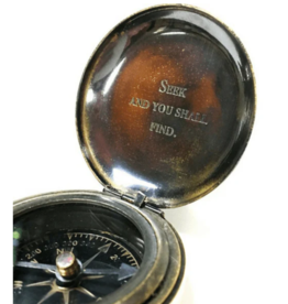 Sugarboo Seek and You Shall Find Push Button Compass w Leather Pouch