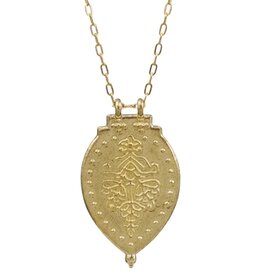 Lulu LAXMI SHIELD CABLE NECKLACE YELLOW BRONZE