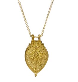 Lulu PRAYER CABLE CHAIN NECKLACE YELLOW BRONZE