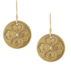 Lulu FLYNN LARGE EARRINGS YELLOW BRONZE