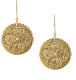Lulu FLYNN LARGE EARRINGS YELLOW BRONZE