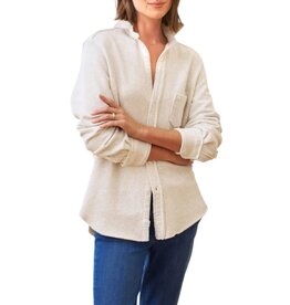 Frank & Eileen Eileen Relaxed Button Up Shirt Heather White Melange