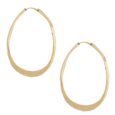 Lulu MOORE HAMMERED TWIST HOOPS LARGE 14K GOLD FILL