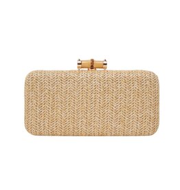 SOLACE CLUTCH RAFFIA NATURAL