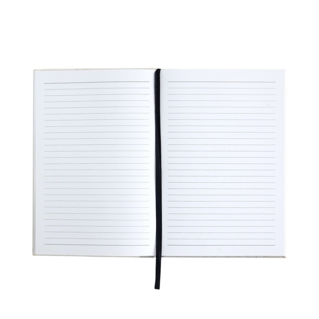 Grateful Heather Gray Linen Notebook