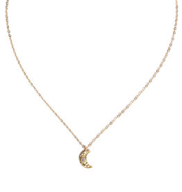 VERVE JEWELRY NORAH SMALL CRESCENT MOON GOLD FILL