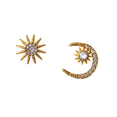 VERVE JEWELRY TIEGS MOON & STAR EARRINGS VE116