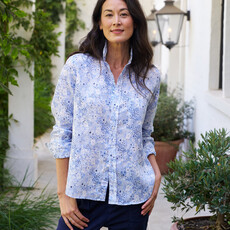 Frank & Eileen EILEEN RELAXED BUTTON UP BLUE FLORAL