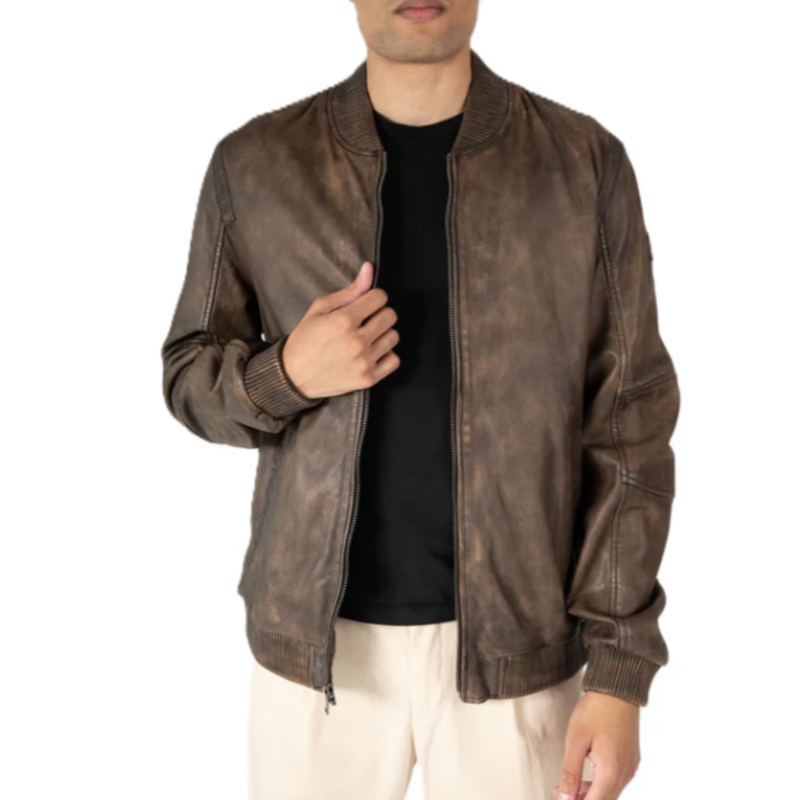 MAURITIUS FOR HIM JERROS CF VINTAGE BOMBER BROWN
