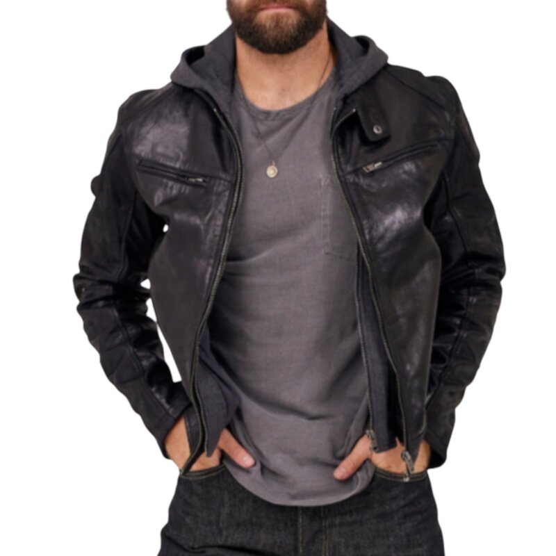 MAURITIUS FOR HIM BIKO REMOVABLE INSET MUSCLE FIT JACKET BLACK