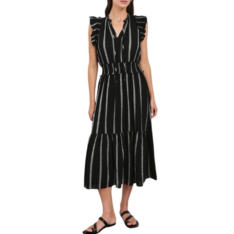 Rails GARDEN DRESS ASH LENO STRIPE