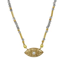 Lulu AJNA BEADED LAB NECKLACE