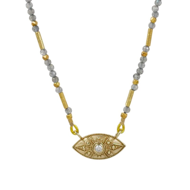 Lulu AJNA BEADED LAB NECKLACE