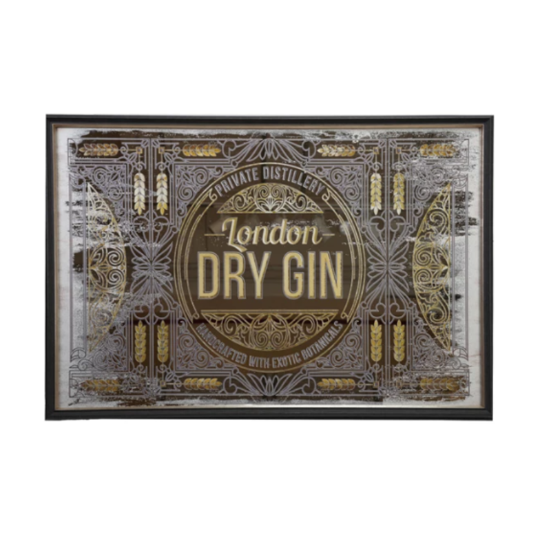 Plastic & MDF Framed Wall Décor with Antique Mirror
