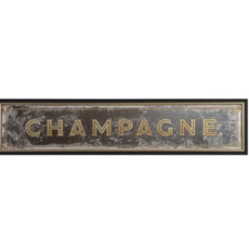Plastic & MDF Framed Wall Décor with Antique Mirror "Champagne"