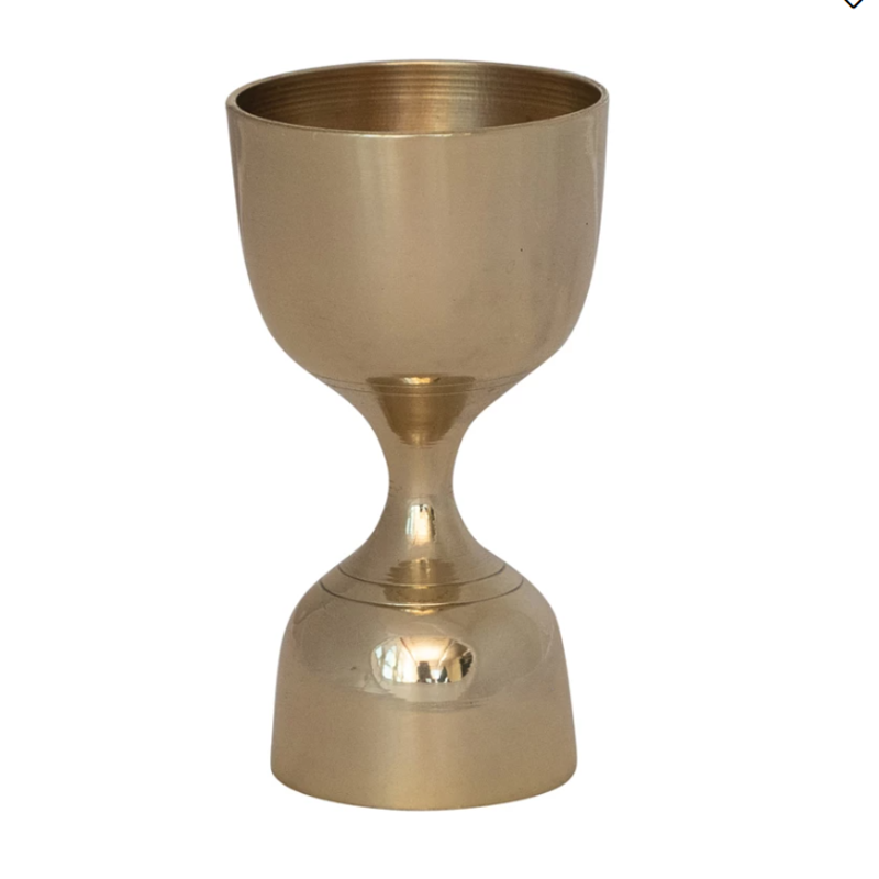 Brass Double Sided Cocktail Jigger 1 oz./2 oz.