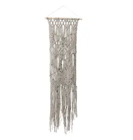 Hand-Woven New Zealand Wool Wall Hanging with Wood Hanger