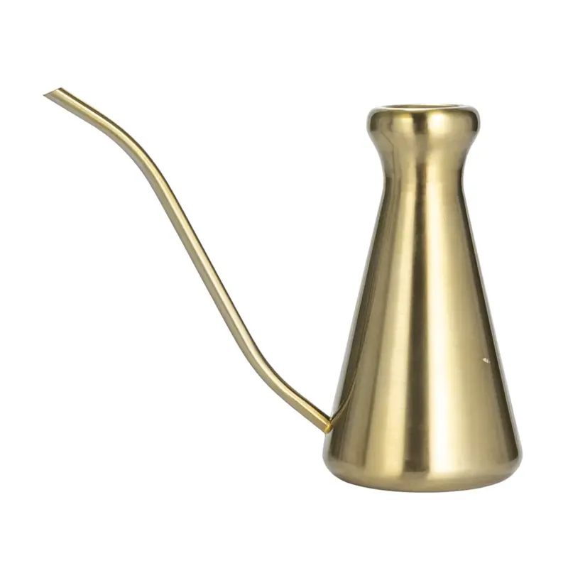 2 Quart Stainless Steel Watering Can, Brass Finish