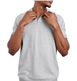 RAILS FOR HIM HAYDEN POLO SHIRT HEATHER GREY