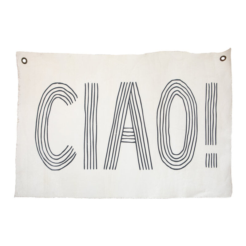 Sugarboo Ciao Hand Painted Wall Hanging - 37"x25"