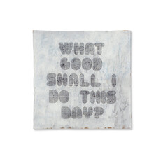 Sugarboo What Good Shall I Do This Day Large Square Decoupage Plate