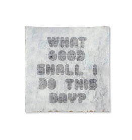 Sugarboo What Good Shall I Do This Day Large Square Decoupage Plate