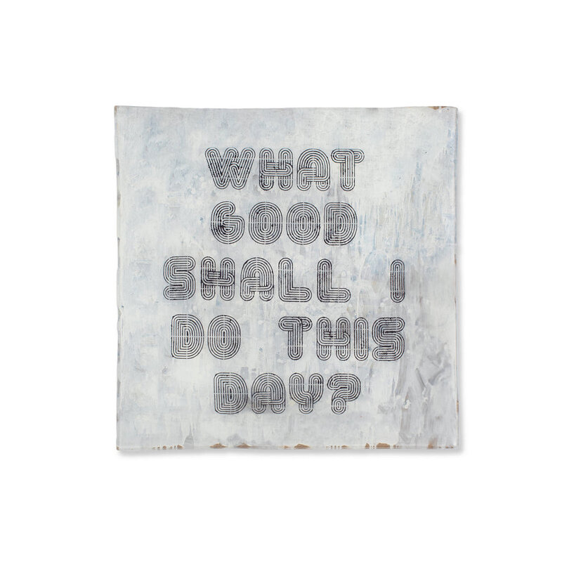 Sugarboo What Good Shall I Do This Day Large Square Decoupage Plate