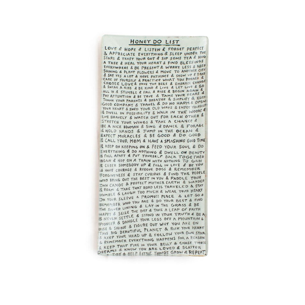 Sugarboo Honey Do List Small Rectangle Decoupage Plate 8.5" x 4" 8.5" x 4"