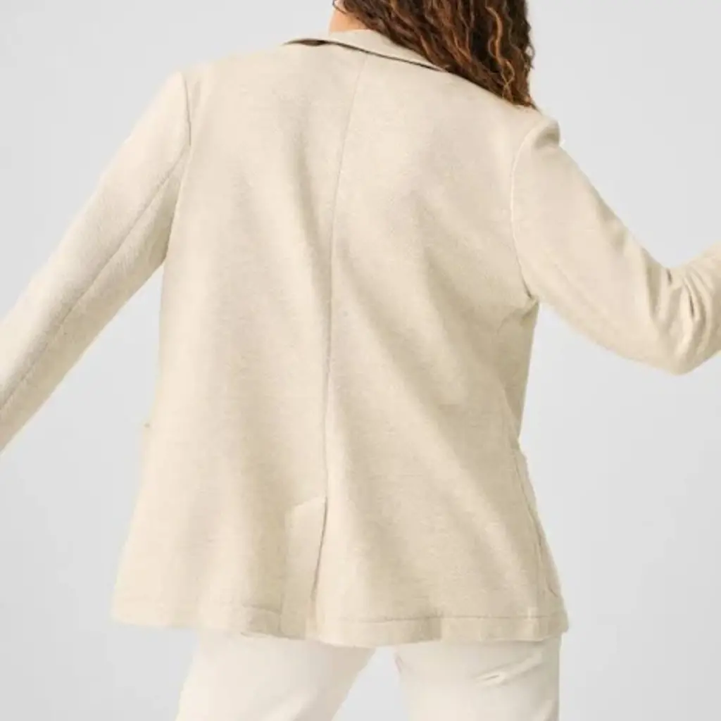 HER INLET KNIT BLAZER LIGHT OATMEAL MELANGE