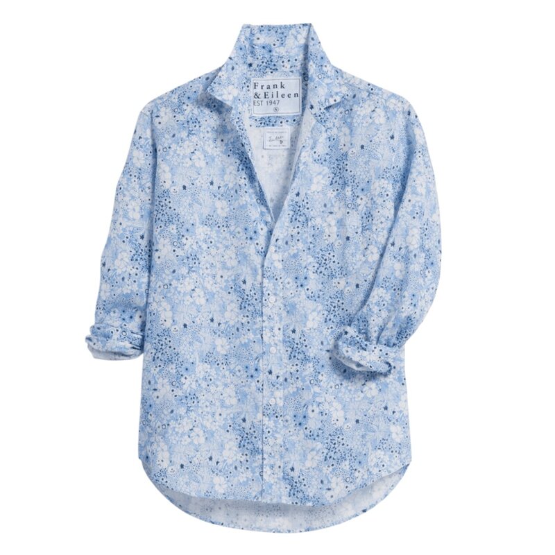 Frank & Eileen EILEEN RELAXED BUTTON UP BLUE FLORAL