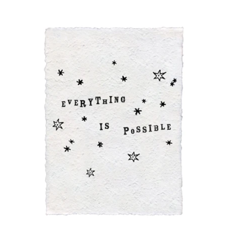 Sugarboo Handmade Paper Print - Everything Is Possible - 12”x16